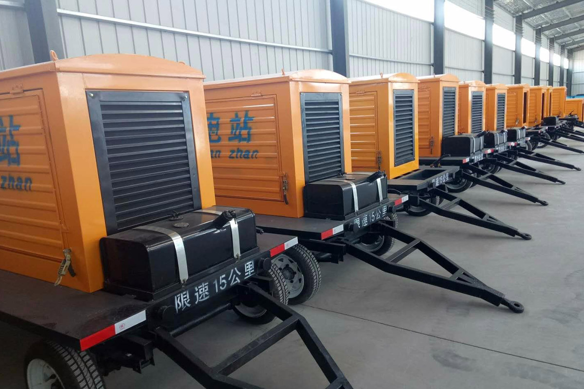 雁峰发电机租赁施工现场